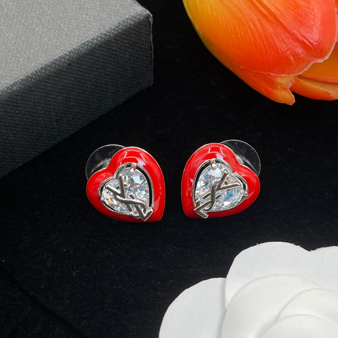 Y Heart Earrings
