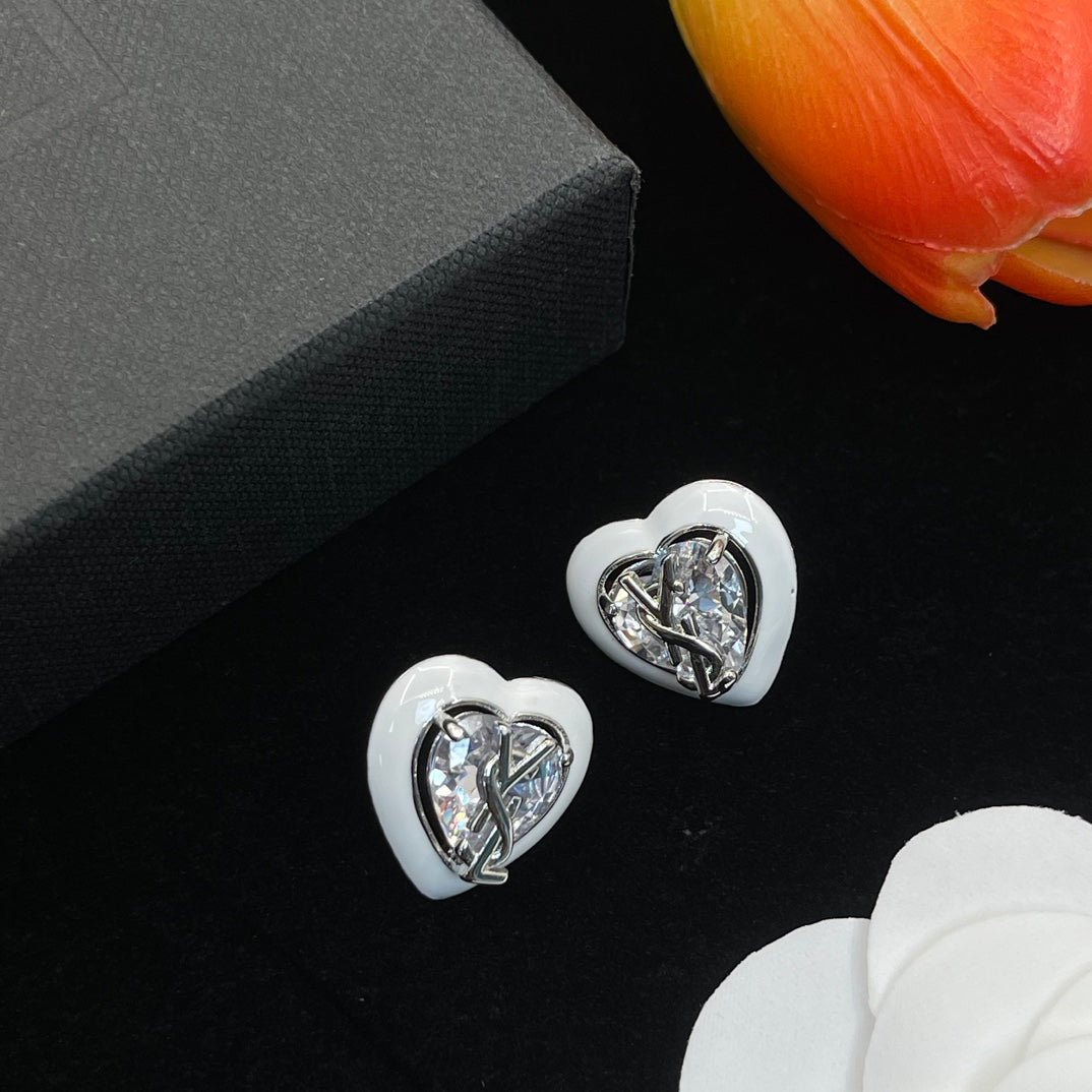 Y Heart Earrings