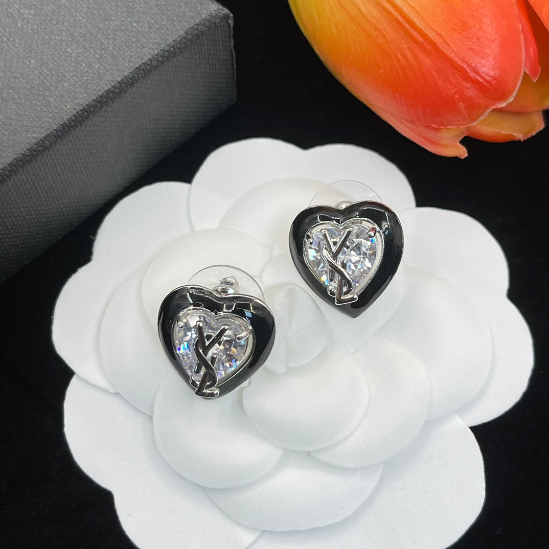 Y Heart Earrings