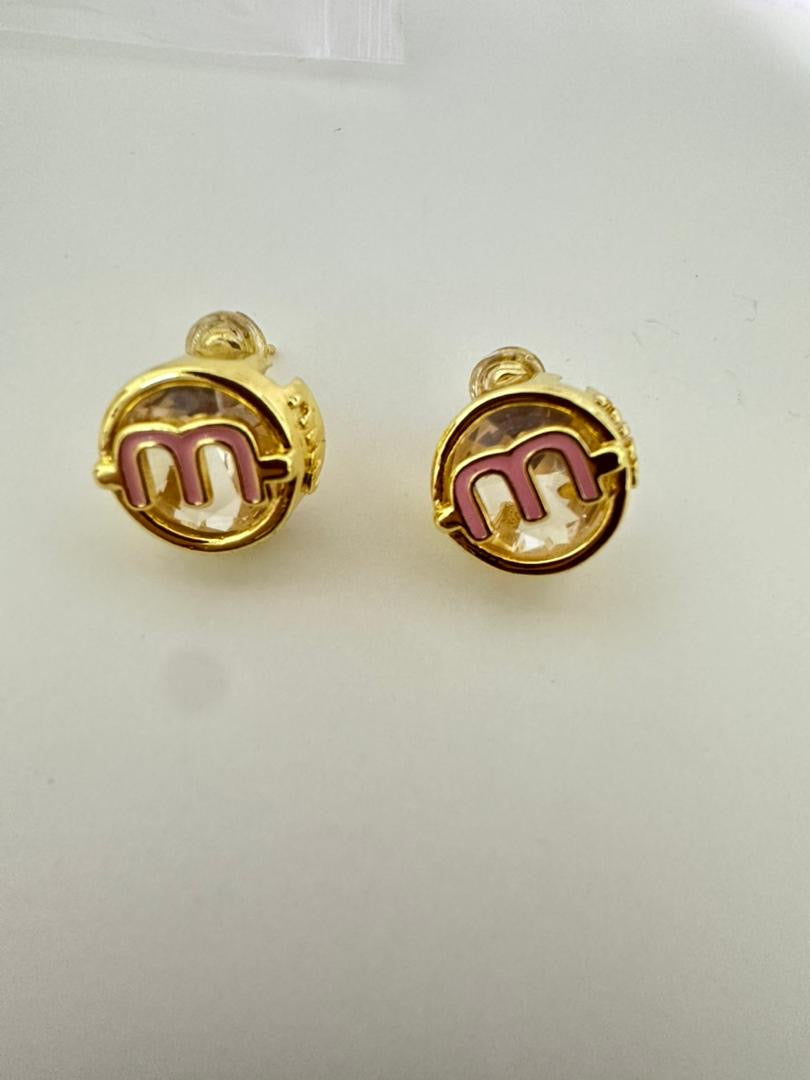 M Round Diamond Earring