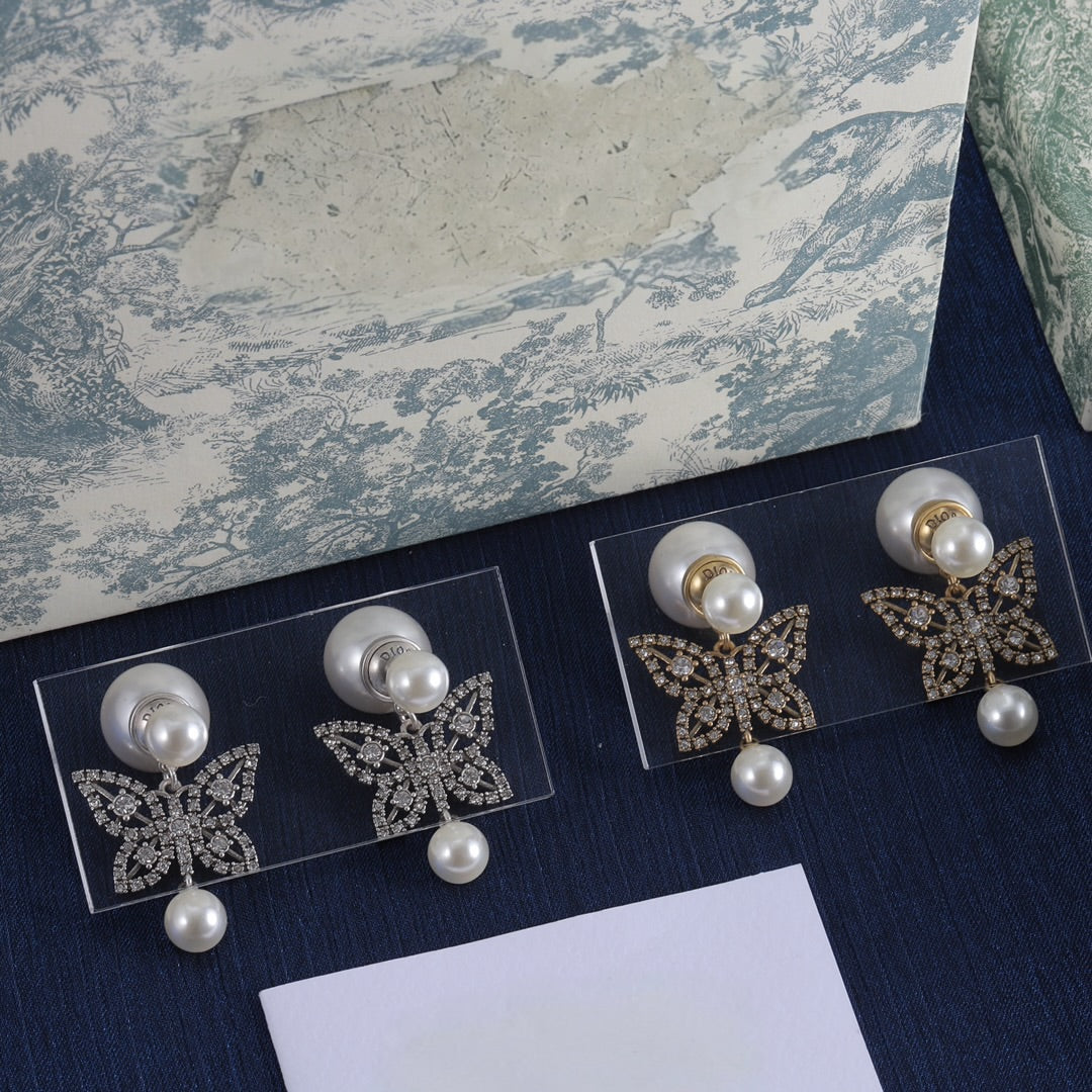Pearl Butterfly Earrings