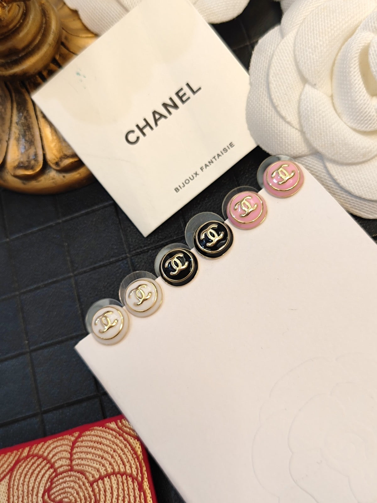 Small Gold C Earrings