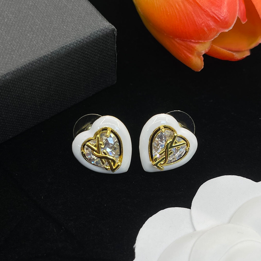 Y Heart Earrings