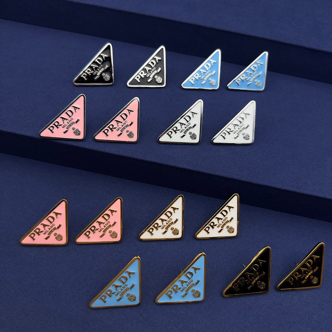 P Silver Earrings