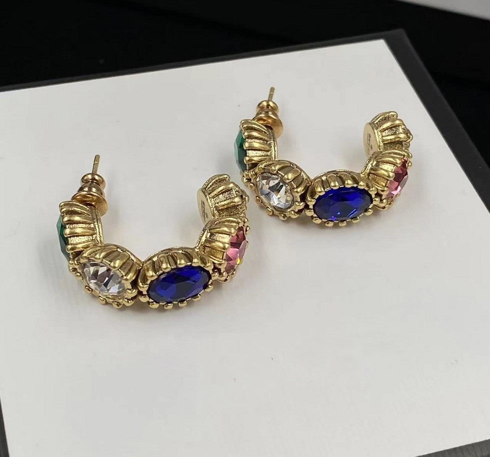 Colorful Crystal Earrings