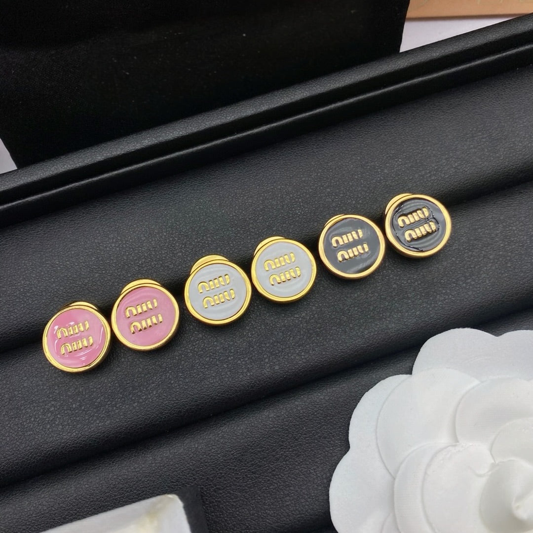 Round M Earrings