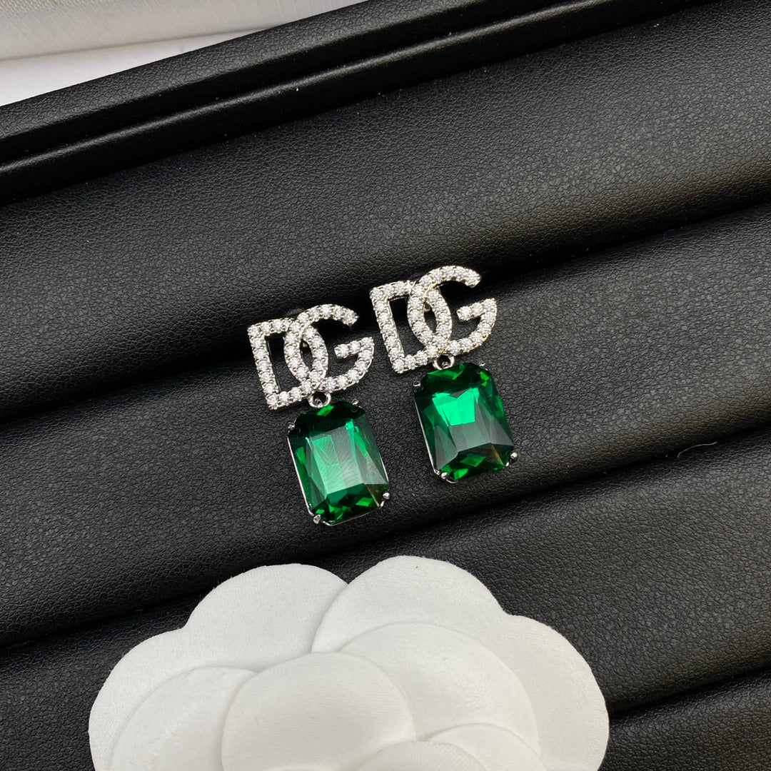 Dark Green Earrings