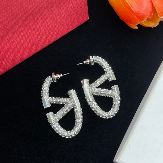 Oval V Earrings