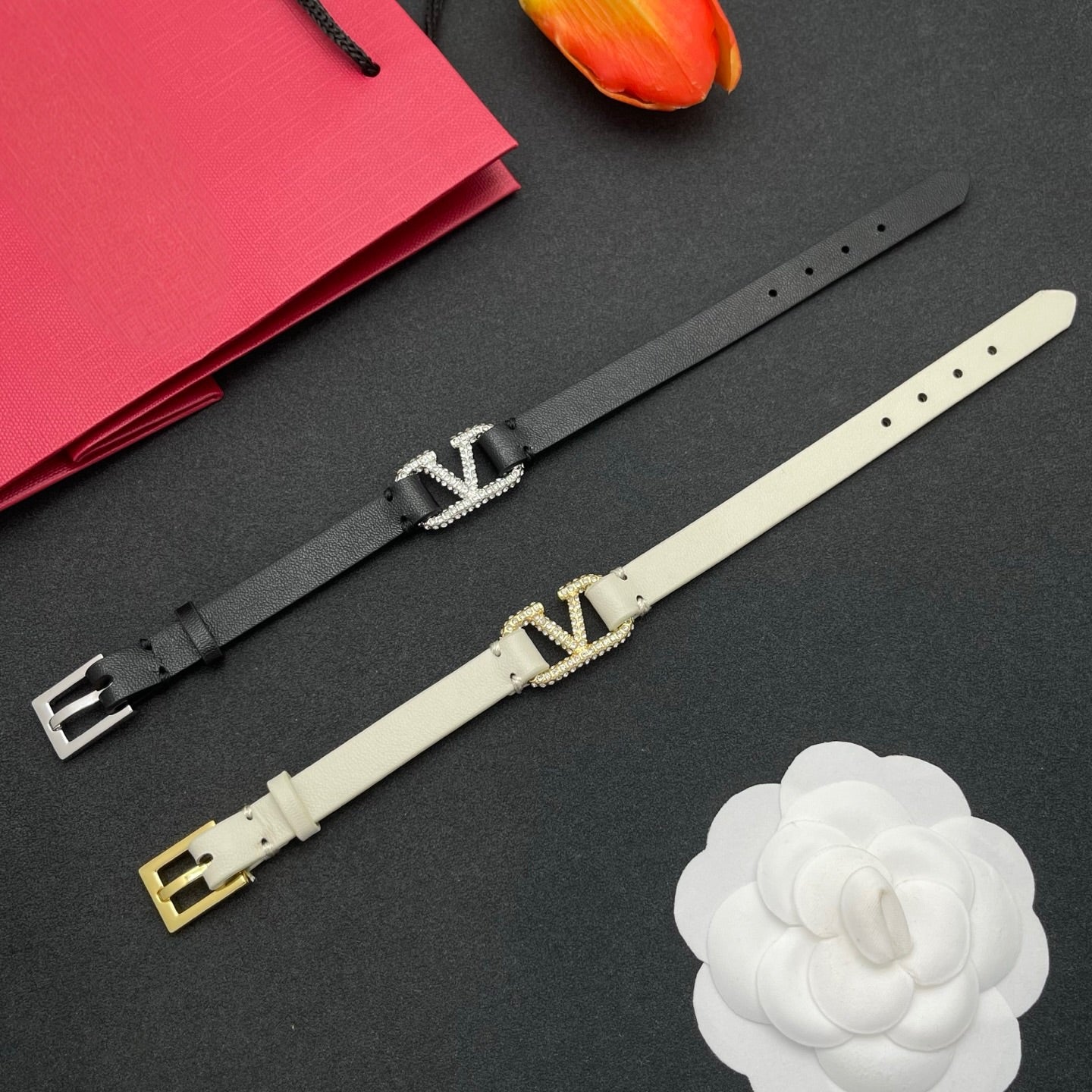 V Leather Bracelet