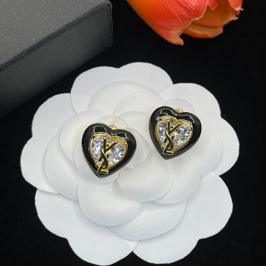 Y Heart Earrings