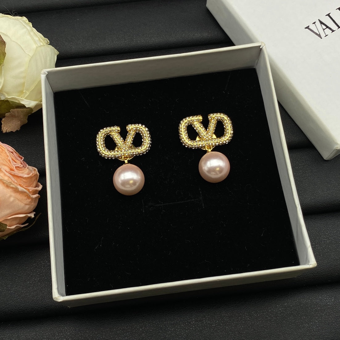 Petite Pearl V Earrings