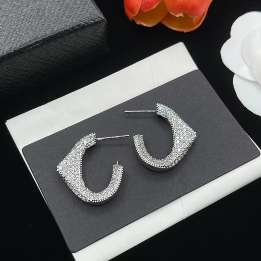P Diamond Earrings
