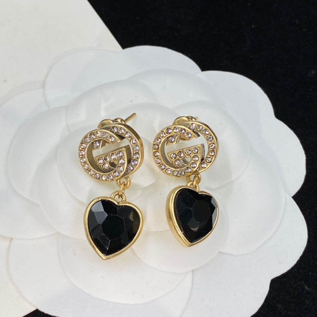 Heart Droplet Earrings