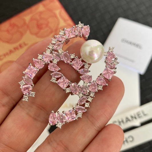 Pink/Pearl Brooch