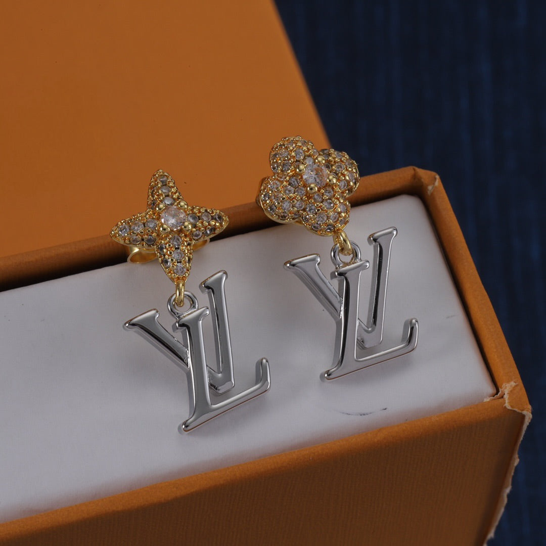 L Flower Earrings