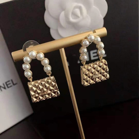 Pearl Handbag Earrings