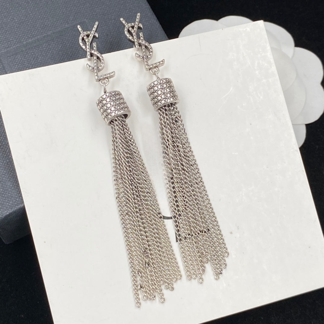 Y Tassel Earrings