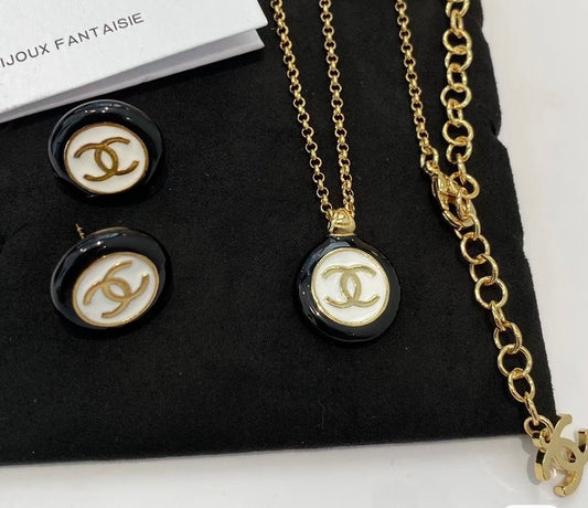 Black and White Paris Earrings