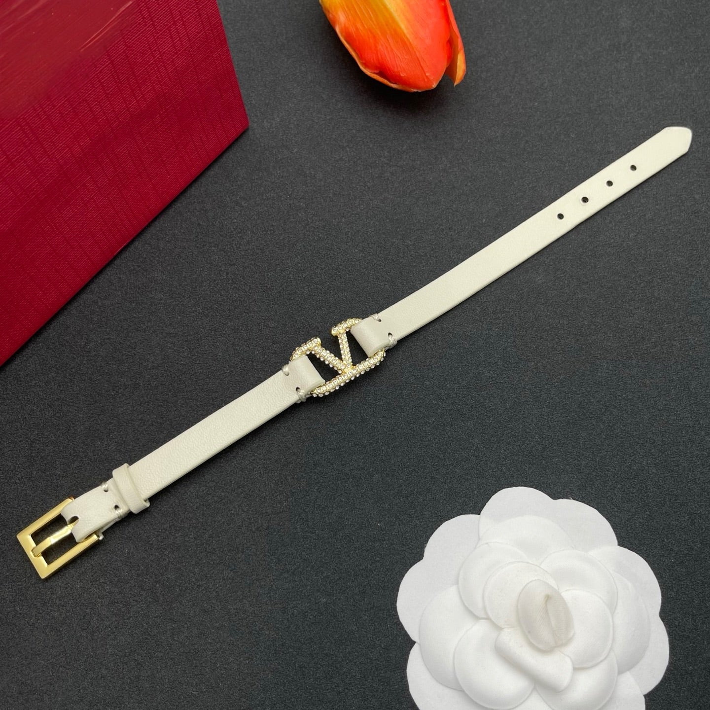 V Leather Bracelet
