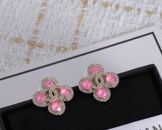 Pink Daisy Earrings