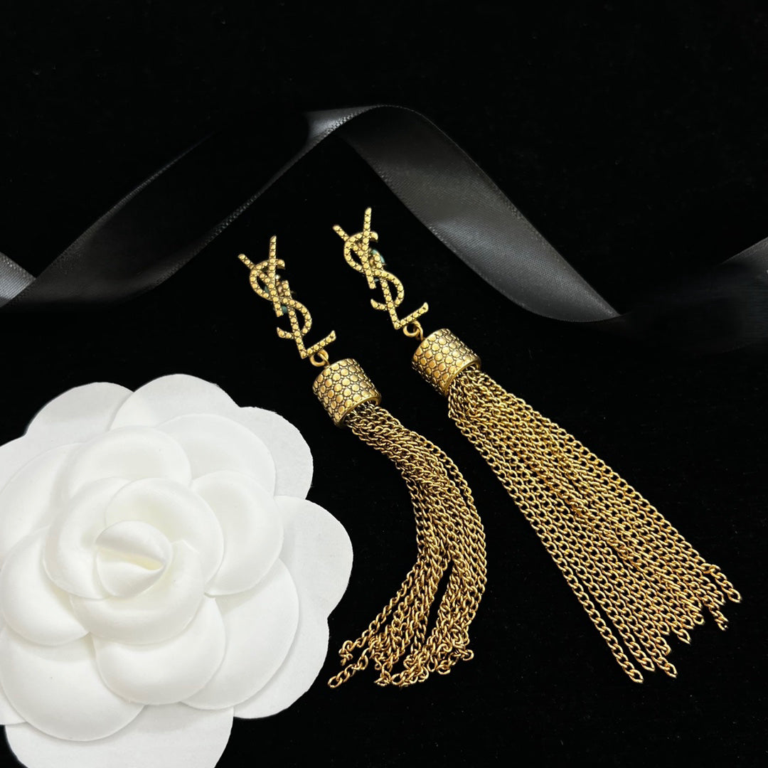 Y Tassel Earrings