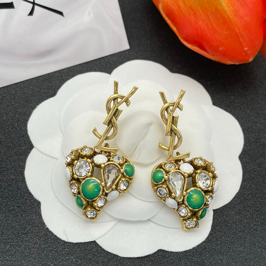 Y Gem Earrings