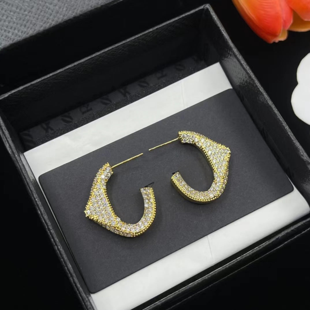 P Diamond Earrings
