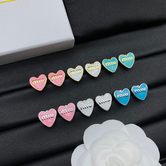 Heart M Earrings